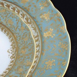 Bernardaud Eden Turquoise Servizio Piatti Porcellana Limoges 18 Pz