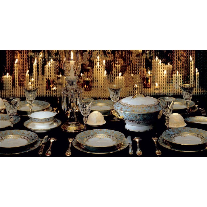 Bernardaud Eden Turquoise Servizio Piatti Porcellana Limoges 18 Pz