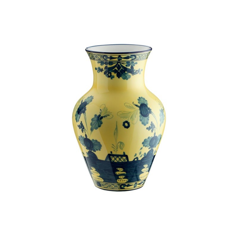 Richard Ginori Oriente Italiano Citrino Ming Vase H. 25 cm - 9 In