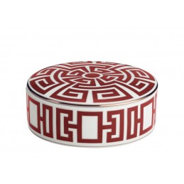 Richard Ginori Labirinto Scarlatto Round Box 13 cm with Cover - 5 In