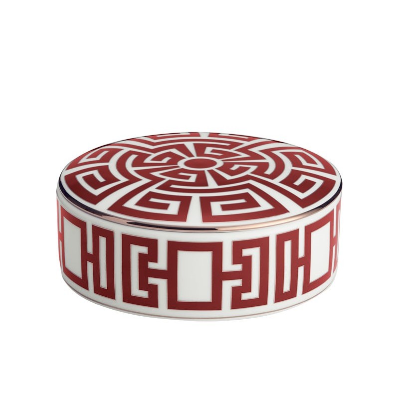 Richard Ginori Labirinto Scarlatto Scatola Tonda 13 cm