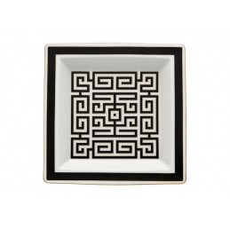 Richard Ginori Labirinto Nero Svuotatasche Quadrato 24, 5 cm
