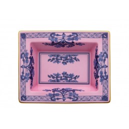 Richard Ginori Oriente Italiano Azalea Rectangular Vide Poche 6 x 7 In