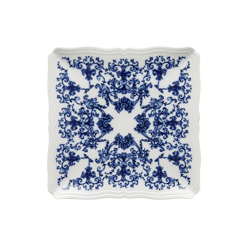 Richard Ginori Babele Blu Squared Plate 26 cm - 11 1/ 4 In