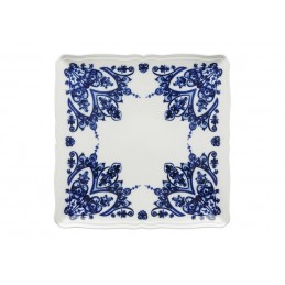 Richard Ginori Babele Blu Squared Plate 30 cm - 11 3/ 4 In
