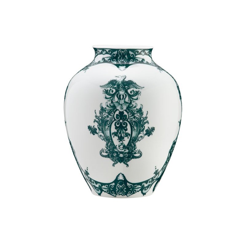 Richard Ginori Babele Verde Vaso ad Orcino H. 29 cm
