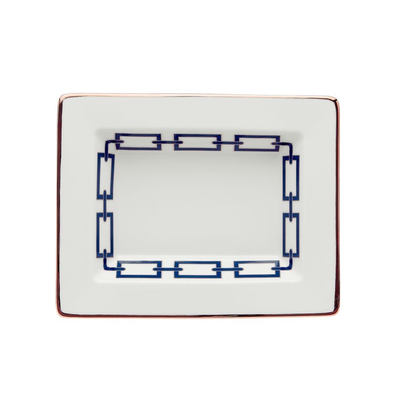 Richard Ginori Catene Zaffiro Rectangular Vide Poche 15 x 19 cm