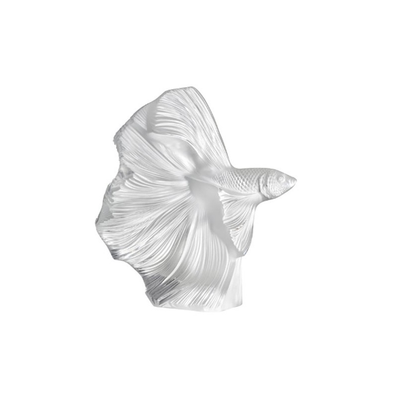 Lalique Pesce Combattente Scultura Piccola Cristallo Ref. 10672400