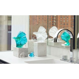 Lalique Pesce Combattente Scultura Piccola Cristallo Ref. 10672400