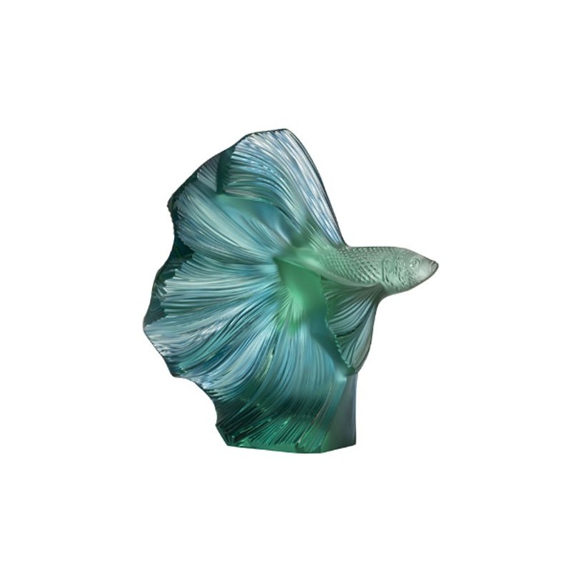 Lalique Fighting Fish Small Sculpture Crystal Ref. 10672700