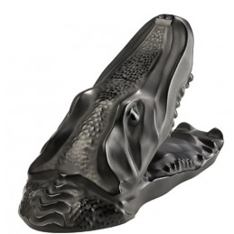 Lalique Crocodile Small Sculpture Black Crystal Ref. 10600000