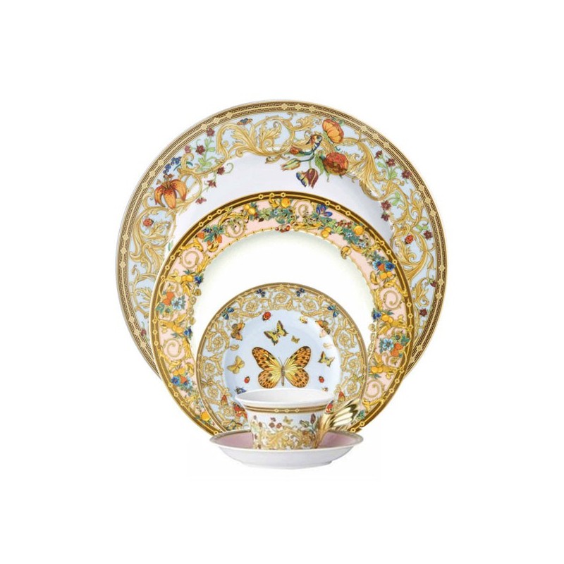 Versace Rosenthal Le Jardin de Versace Dinnerware Set 5 Pieces