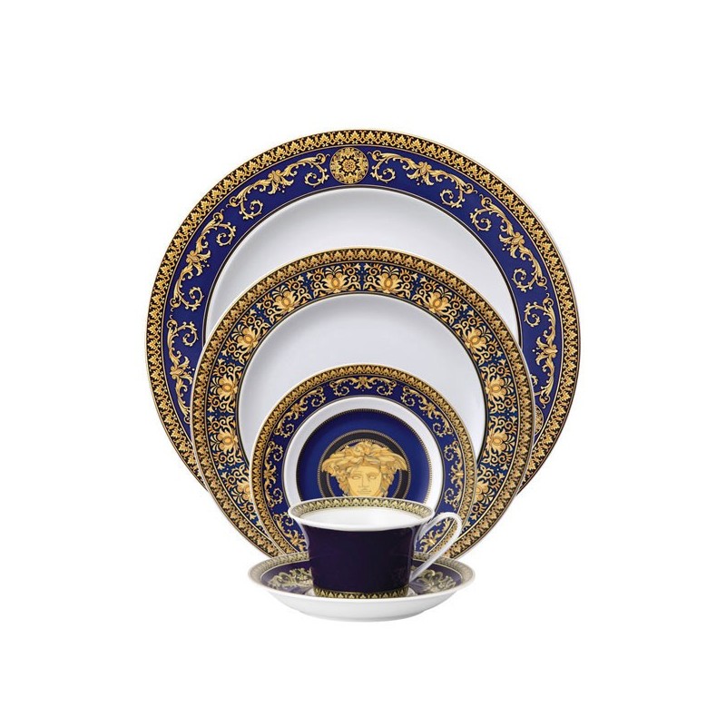 Versace Medusa Blue Posto Tavola 5 Pezzi