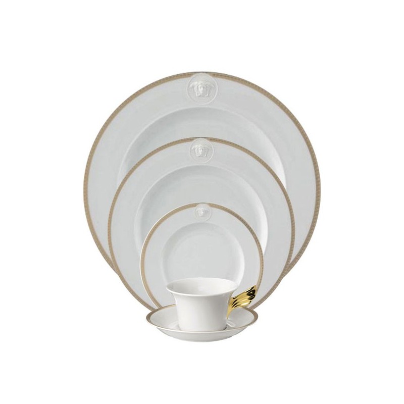 Versace Medaillon Meandre D' Or Posto Tavola 5 Pezzi