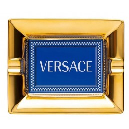Versace Rosenthal Medusa Rhapsody Blue Ashtray 13 cm