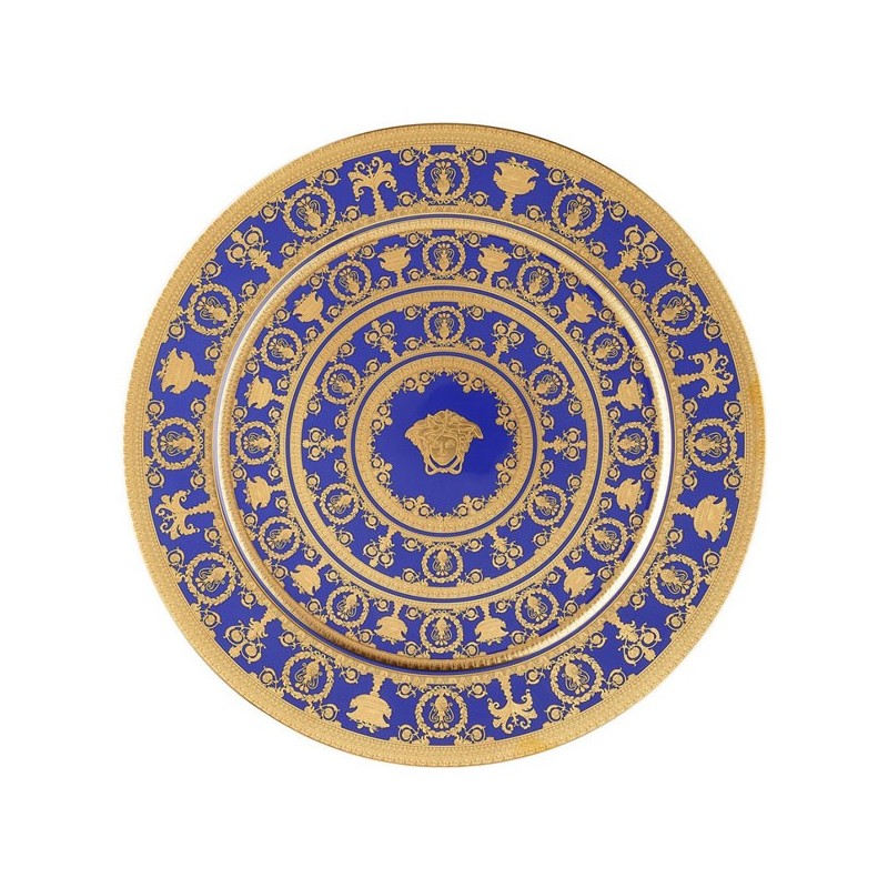 Versace I Love Baroque Blue Piatto 33 cm Edizione Limitata