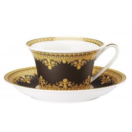 Versace Rosenthal I Love Baroque Black Tea Cup & Saucer
