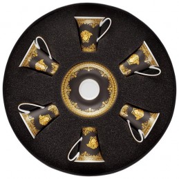 Versace I Love Baroque Nero Set 6 Tazze Espresso con Piattino