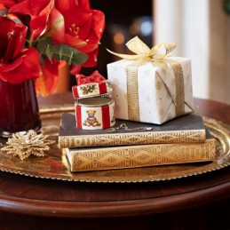 Villeroy & Boch Christmas Toy's Round Gift Package Teddy Bear