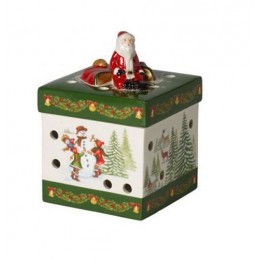 Villeroy & Boch Christmas Toy's Small Rectangular Gift Package Santa