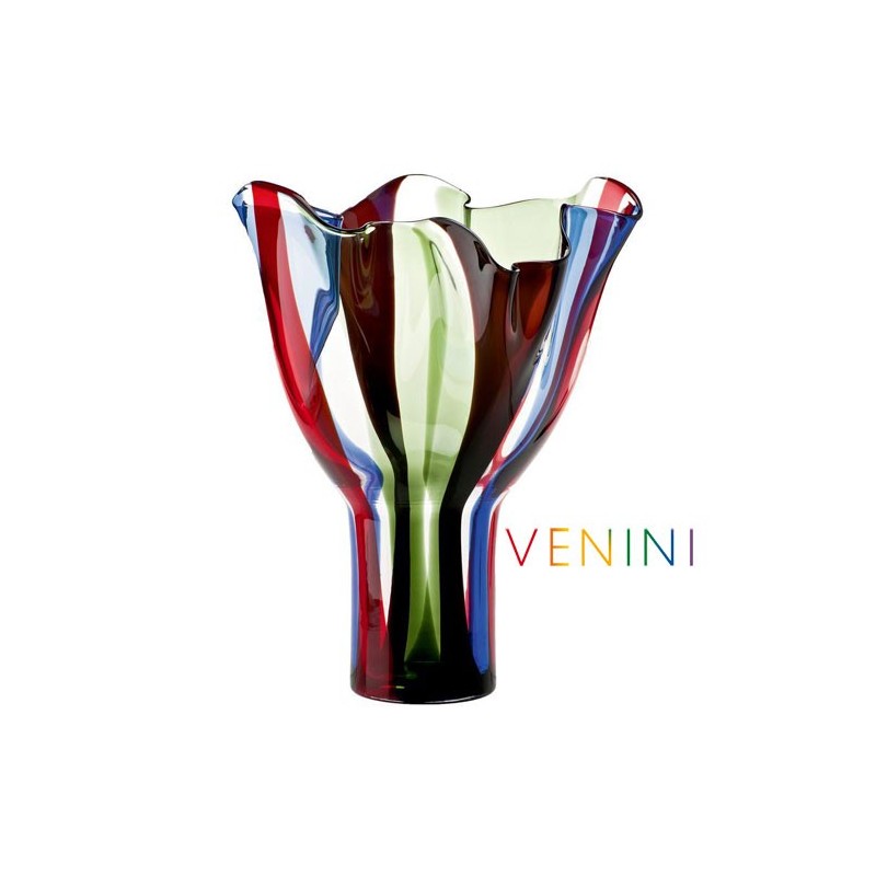 Venini Vaso Kukinto Alto Vetro di Murano H 47 cm
