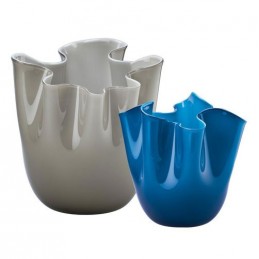Venini Fazzoletto Opalino Vase, Small, Red H 13 , 5 cm
