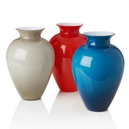 Venini Labuan Vase Large Red H 38. 5 cm Murano Glass