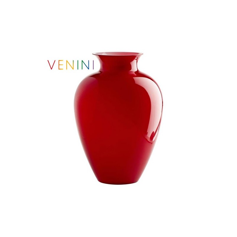 Venini Labuan Vase Large Red H 38. 5 cm Murano Glass
