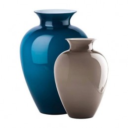 Venini Labuan Vase Large Dark Blue H 38. 5 cm Murano Glass
