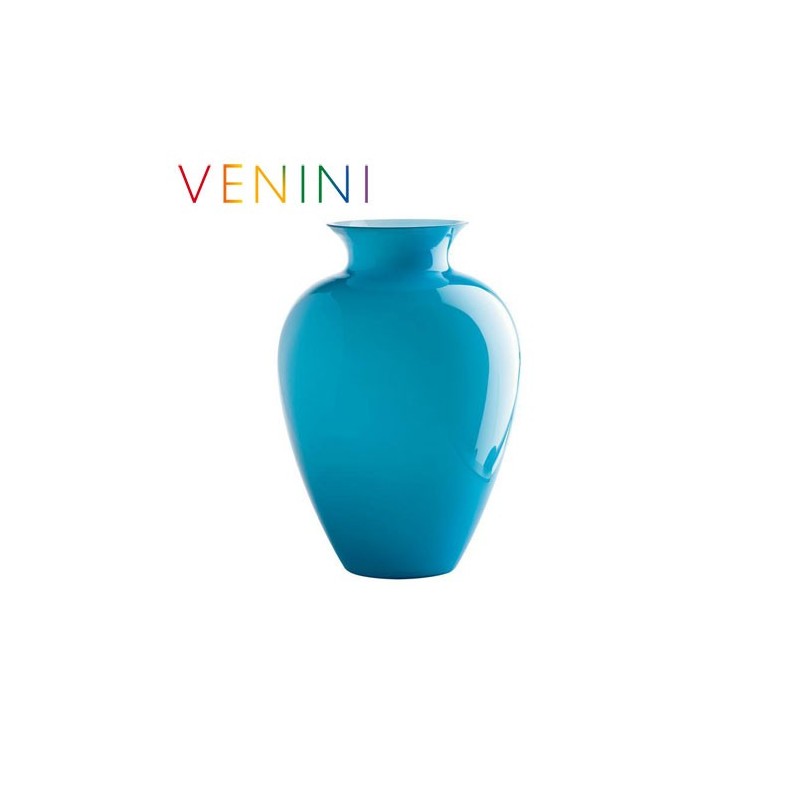 Venini Labuan Vase Small Light Blue H 29 cm Murano Glass