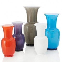Venini Opalino Vase Medium Light Blue H 36 cm Murano Glass