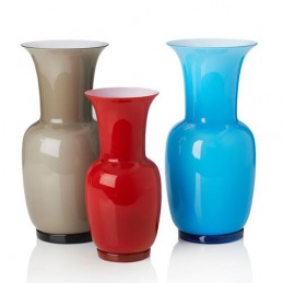 Venini Vaso Opalino Acquamare, Medio H 36 cm 706. 22