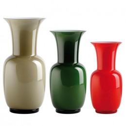 Venini Opalino Vase Small Apple Green H 30 cm Murano Glass