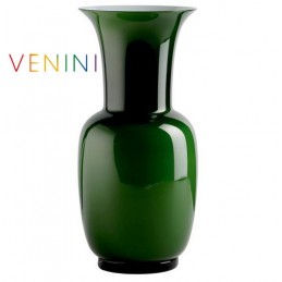 Venini Opalino Vase Small Apple Green H 30 cm Murano Glass