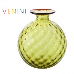 Venini Vaso Monofiore Balloton Piccolo Verde Mela / Filo Rosso 100. 16