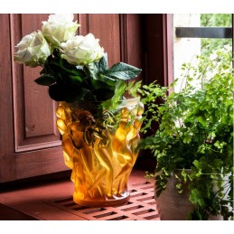 Lalique Bacchantes Vase Amber Numered Edition Ref. 1220020