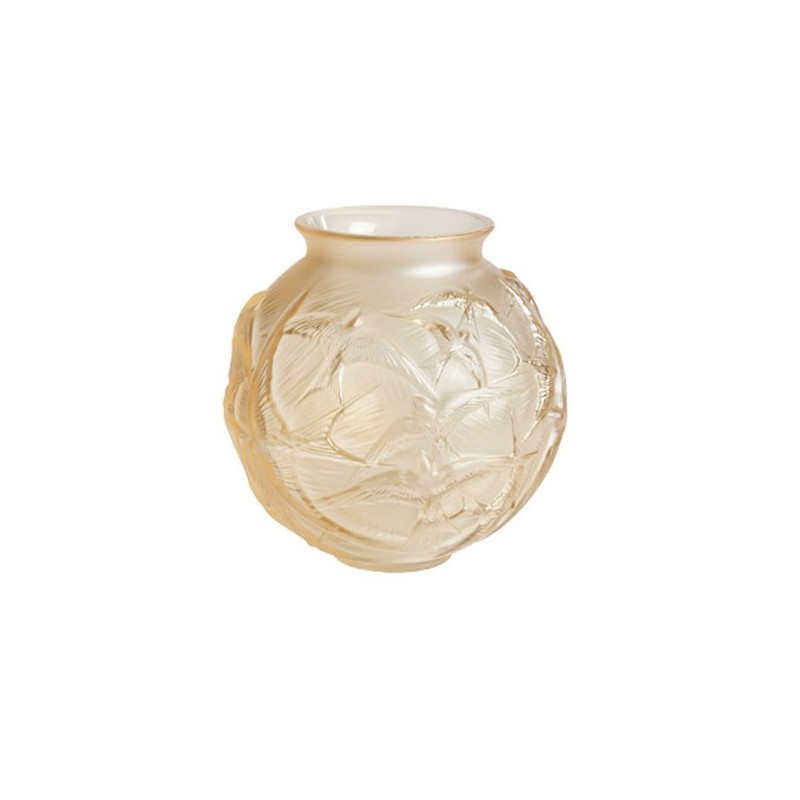 Lalique Hirondelles Vaso Medio Oro Lustro Ref. 10645000