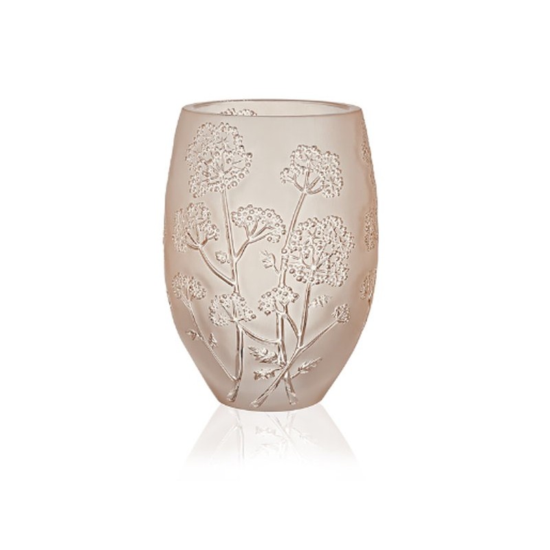 Lalique Ombelles Medium Vase Gold Luster Crystal Ref.10550700