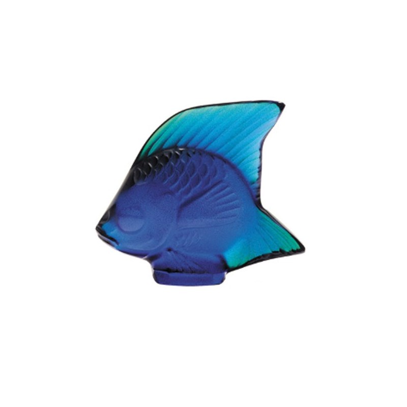 Lalique Pesce Cap-Ferrat Blue Lustro Scultura Cristallo Ref. 10363800