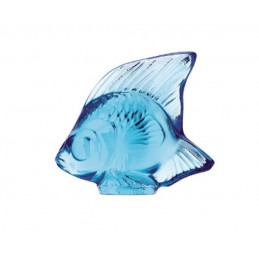 Lalique Fish Sculpture Pale Blue Crystal Ref. 3000200