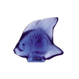 Lalique Fish Sculpture Sapphire Blue Crystal Ref. 3000200