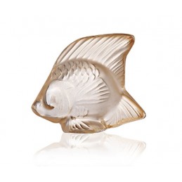 Lalique Pesce Oro Lustro Scultura Cristallo Ref. 10543400