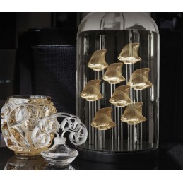 Lalique Pesce Oro Lustro Scultura Cristallo Ref. 10543400