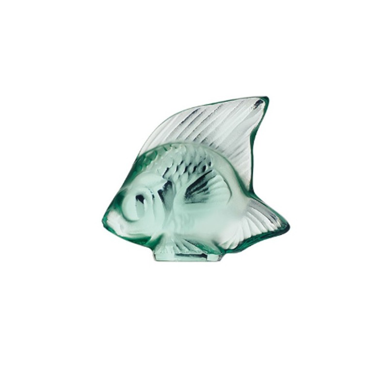 Lalique Pesce Verde Menta Scultura Cristallo Ref. 3001900