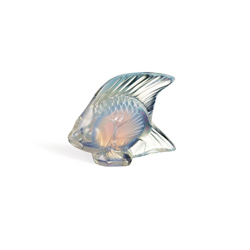 Lalique Pesce Opalescente Lustro Scultura Cristallo Ref. 10307700