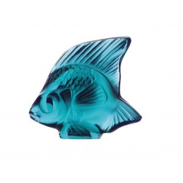 Lalique Fish Sculpture Turquoise Crystal Ref. 3000500