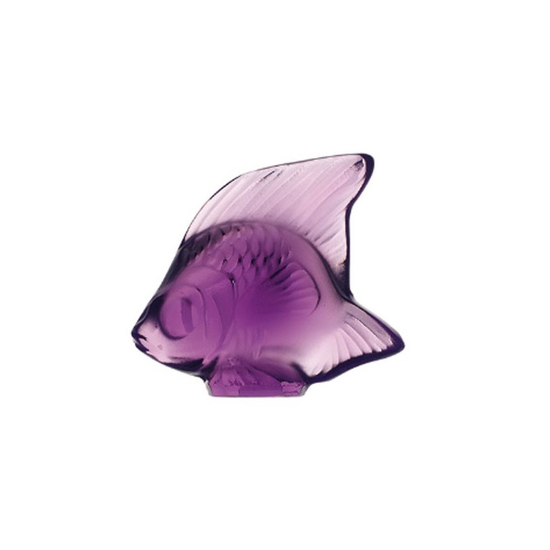 Lalique Fish Sculpture Purple Crystal Ref. 3000600