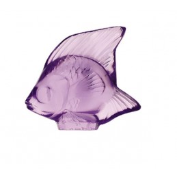 Lalique Pesce Viola Chiaro Scultura Cristallo Ref. 3003000