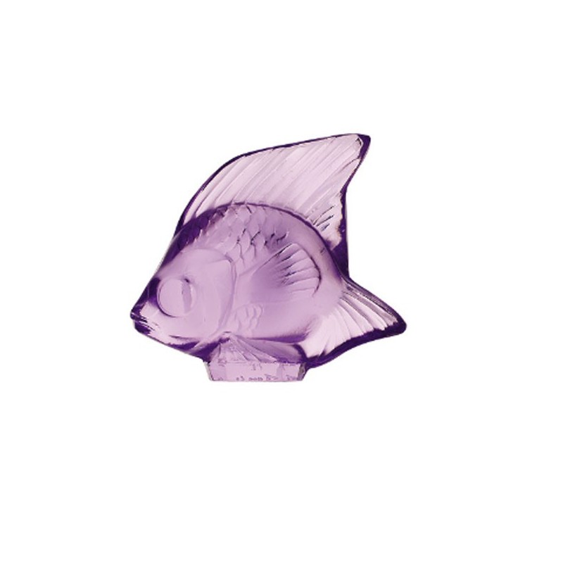 Lalique Pesce Viola Chiaro Scultura Cristallo Ref. 3003000