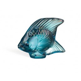 Lalique Pesce Turchese Lustro Scultura Cristallo Ref. 10205600